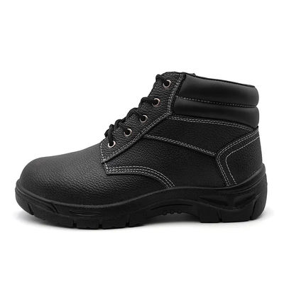 comprare Stivali di sicurezza in pelle di mucca di taglio medio Nero Scarpe di sicurezza S3 Standard online manufacture