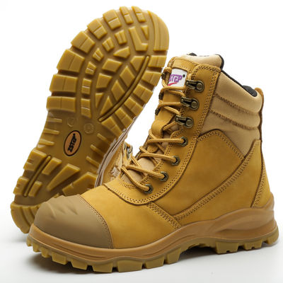 comprare Calzature per lavori di costruzione a piedi di acciaio Calzature di cuoio genuino per lavori pesanti online manufacture