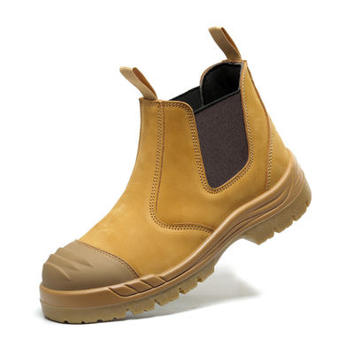 comprare Calzature di sicurezza da acciaio Chelsea Calzature da pelle da vacca marrone per uomini online manufacture