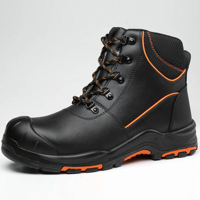 comprare Calzature in pelle di mucca a taglio alto resistenti allo scivolamento / resistenti all'usura Calzature invernali in acciaio online manufacture