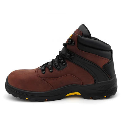 comprare Calzature in pelle di cavallo pazzo marrone Scarpe di sicurezza protettive industriali S3 online manufacture
