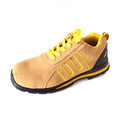 comprare Scarpe da piedi in acciaio giallo di pelle vera Scarpe di sicurezza leggere S3 online manufacture