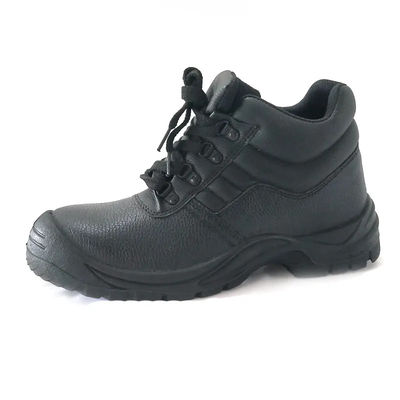 comprare Scarpe da lavoro da uomo di pelle vera e propria nera con maglia in acciaio online manufacture