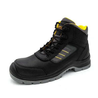 comprare Stivali da uomo in pelle vera e propria neri Stivali di sicurezza resistenti allo slittamento online manufacture