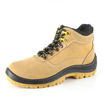 comprare Calzature di sicurezza industriali gialle Nubuck cuoio di acciaio piede di legno Calzature di sicurezza anti-statico online manufacture
