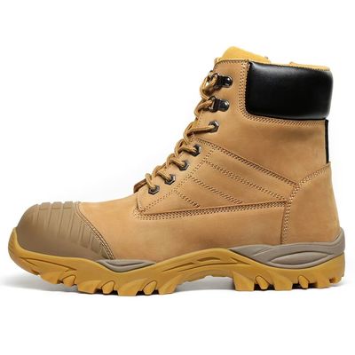 comprare Stivali da piedi in acciaio personalizzati Top alto Martin Stivali da lavoro marrone per uomini online manufacture