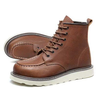 comprare Stivali da lavoro in acciaio di moda, resistenti allo slittamento, da cuoio unisex. online manufacture
