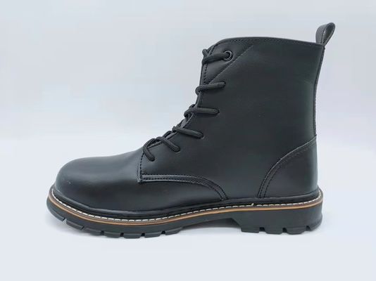 comprare Stivali da lavoro da uomo di alta sommità neri Stivali di pelle di moda resistenti allo slittamento online manufacture