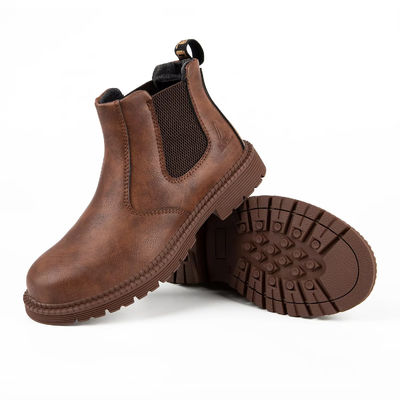 comprare Acque resistenti Legno Chelsea Moda Scarpe di gomma di cuoio Uomini Acciaio online manufacture