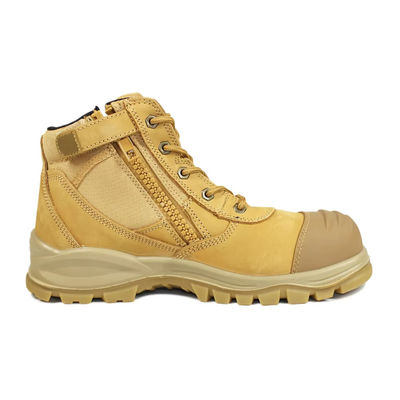 comprare Nubuck cuoio Zip Side Lace Up Anti Slip TPU suola esterna di acciaio punta stivali da trekking online manufacture