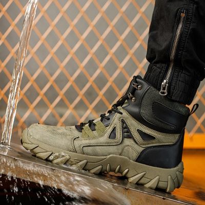 comprare Scarpe da lavoro di sicurezza Scarpe da lavoro di sicurezza in microfibra Scarpe da lavoro di gomma suola di acciaio Scarpe da lavoro di gomma Kevlar online manufacture