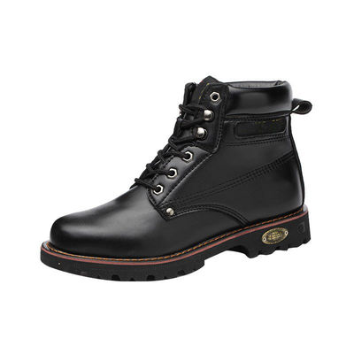 comprare Scarpe di sicurezza in cuoio in microfibra nera Scarpe da lavoro con suola di tendine di manzo per uomini online manufacture
