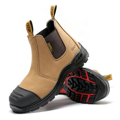 comprare Pelle di mucca marrone Pelle di mucca Pu+Tpu Sole Scarpe di sicurezza da donna Acciaio punta anti frantumazione Piastra di acciaio anti prova online manufacture