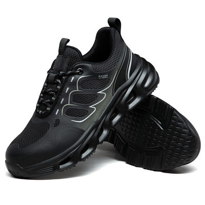 comprare BOA Calzature da lavoro a bottone rotante TPU Flying Knit Nero Calzature di sicurezza industriali con suola Kevlar e suola EVA anti-sparatura online manufacture