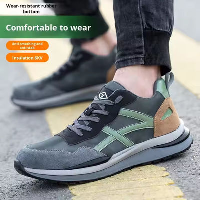 comprare Scarpe di sicurezza da costruzione in microfibra con suola in gomma e suola intermedia in Kevlar online manufacture