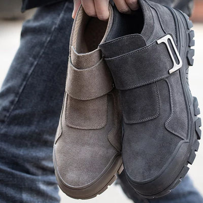 comprare Confortevoli calzature da lavoro da saldatura da uomo suede con suola di gomma buttone Kevlar online manufacture