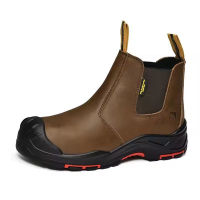 comprare OEM Brown Genuine Leather Work Shoes Insulation Safety Shoes Kevlar Safety Boots Security Work Booots Pu+rubber Sole online manufacture