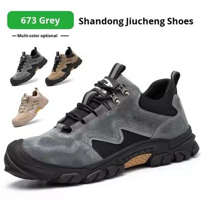 comprare OEM Kevlar Construction Safety Shoes Pigskin Work Shoes Steel Toe Anti Smashing Rubber Sole Safety Shoes online manufacture
