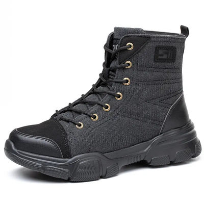 Scarpe da lavoro di sicurezza leggere marroni respirabili Scarpe da piedi larghe in acciaio flessibili