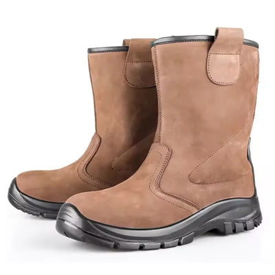 Scarpe a piedi alti Nubuck marrone impermeabili a ghiaccio resistenti all' olio