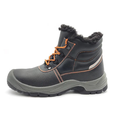 Calzature di sicurezza invernali nere Scarpe impermeabili in lana resistenti