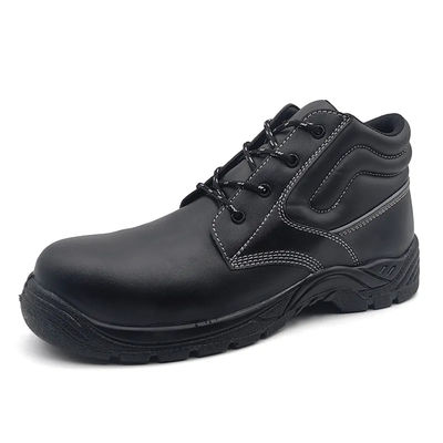 Scarpe da pelle in microfibra nera S1 Leather Composite Toe Shoes Lightweight