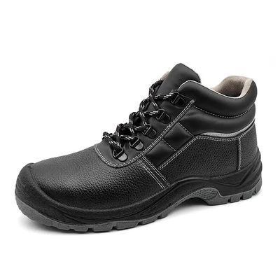 Scarpe da lavoro di pelle vera e propria nere Anti-punzione