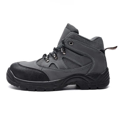 Scarpe di pelle grigie originali S1 / S3 Scarpe di sicurezza con punta di acciaio e piastra di acciaio