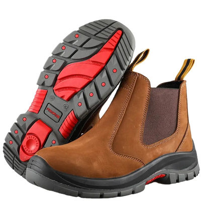 Scarpe da cuoio / gomma senza pizzo impermeabili da lavoro Chelsea