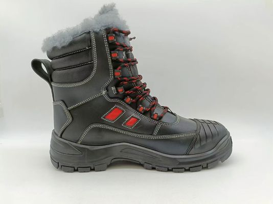 Stivali da lavoro in cuoio resistenti Stivali da lavoro in acciaio a punta alta Stivali invernali