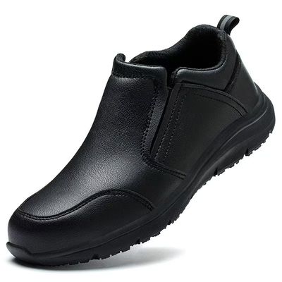 Calzature di sicurezza durevoli, comode, nere, resistenti allo scivolamento, scarpe da cuoco, anti-perforazione