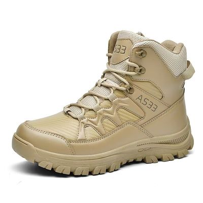 Scarpe da combattimento tattiche di grandi dimensioni Scarpe da escursione gialle per il deserto