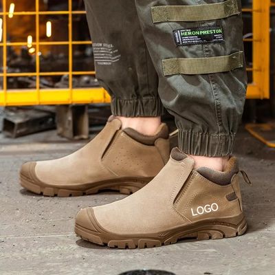 Rubber Isolato 6kv Suede Stivali di sicurezza maschile con Kevlarr Anti-stab stivali da lavoro suola media