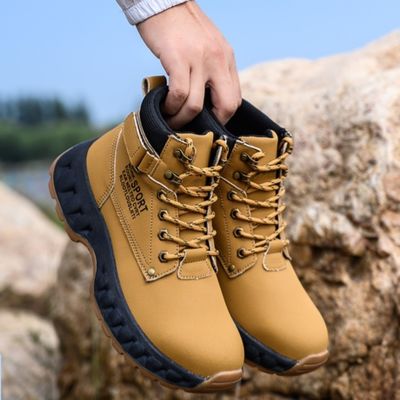 Scarpe da lavoro leggere in microfibra con suola di gomma e punta di acciaio