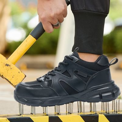 Sicurezza industriale Scarpe da lavoro a maglia e in microfibra per lavoratori unisex
