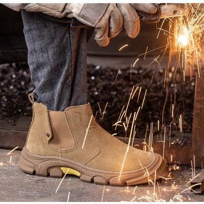 Calzature di sicurezza per uomini suede Kevlar di acciaio a piedi di saldatura