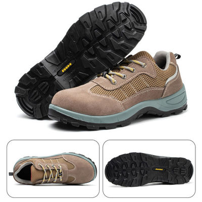 Microfibra PU iniezione Kevlar Scarpe di sicurezza industriale Acciaio punta Anti-sfaccatura lavoro