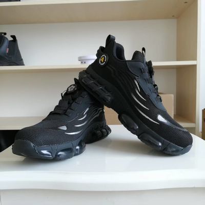BOA Calzature da lavoro a bottone rotante Calzature da lavoro a maglia volante Calzature di sicurezza confortevoli Calzature di sicurezza Kevlar Midsole Steel Toe PU Sole