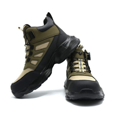 Calzature da lavoro in Kevlar di pelle in microfibra unisex Calzature di sicurezza per la costruzione Calzature da lavoro in acciaio anti-sparatura