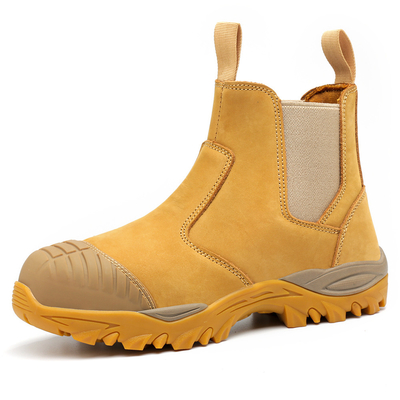 OEM Scarpe di sicurezza in cuoio in microfibra Scarpe di sicurezza in acciaio a punta Kevlar Scarpe di sicurezza EVA Sole di lavoro Scarpe di lavoro di sicurezza
